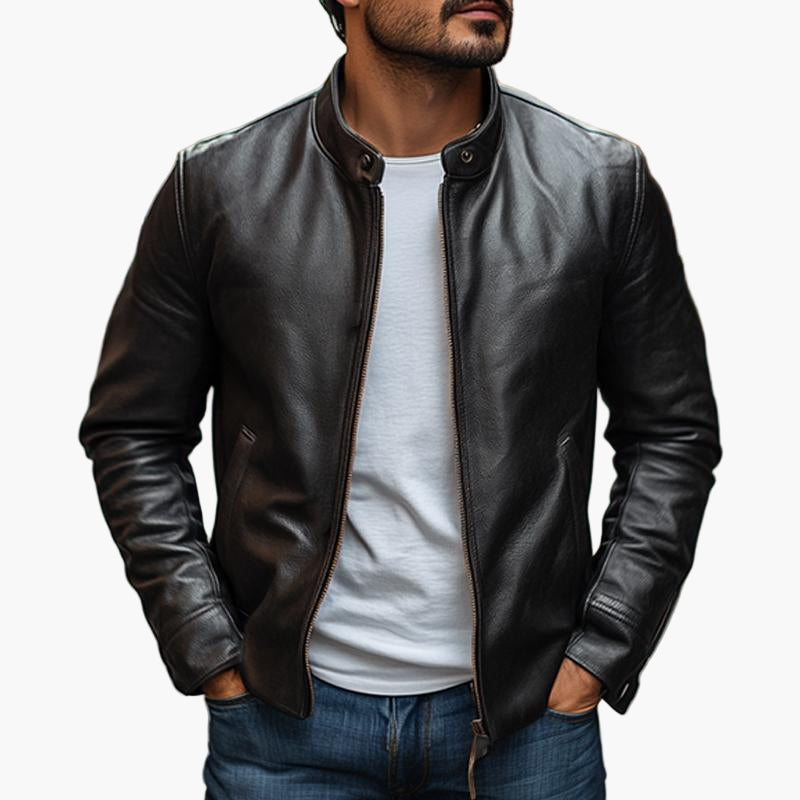 Slim Fit Men's Jacket Modern Stand-up Collar