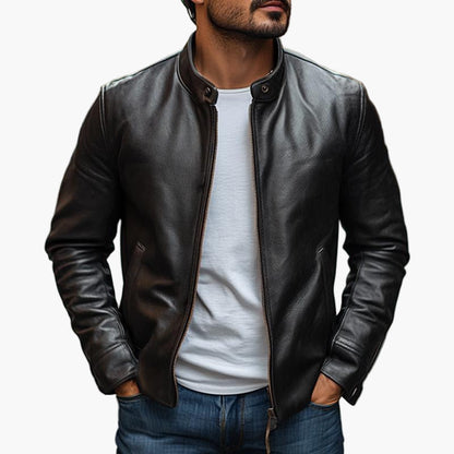 Slim Fit Men's Jacket Modern Stand-up Collar