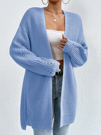 Cozy Cardigans | Loose Mid-Length V-Neck Cardigan Comfortable