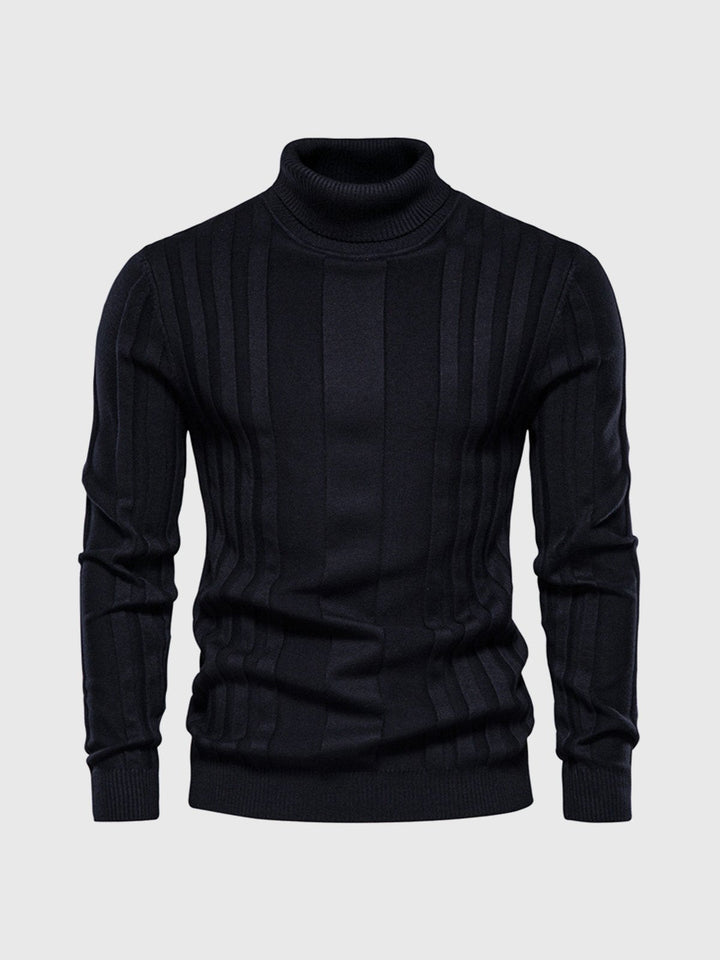 Striped Turtleneck Sweater for Men