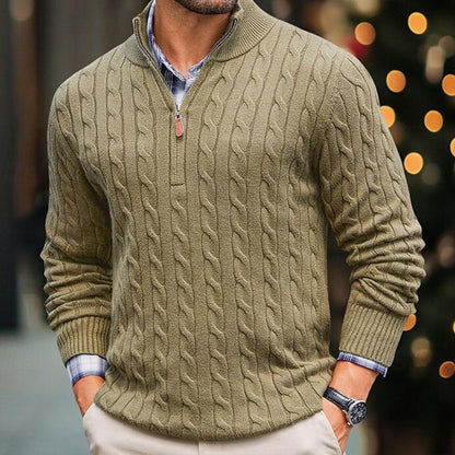 Klassischer Kabelpullover Weich Warm Modern - IdealeKleiden