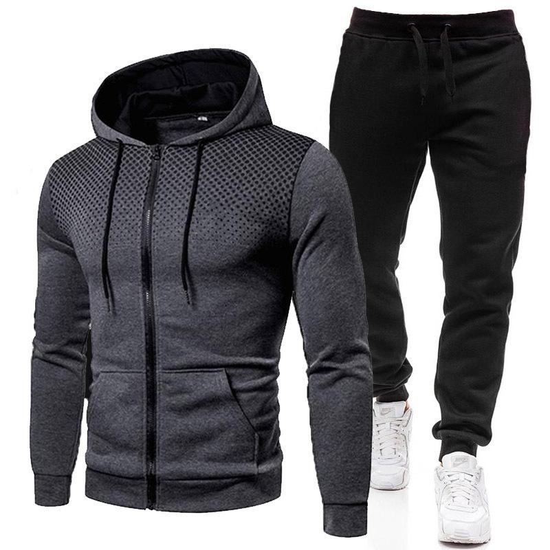Tracksuit set training shirt and pants zip