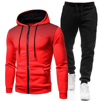Tracksuit set training shirt and pants zip