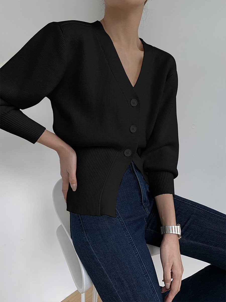 Women's Cardigan V-Neck Soft