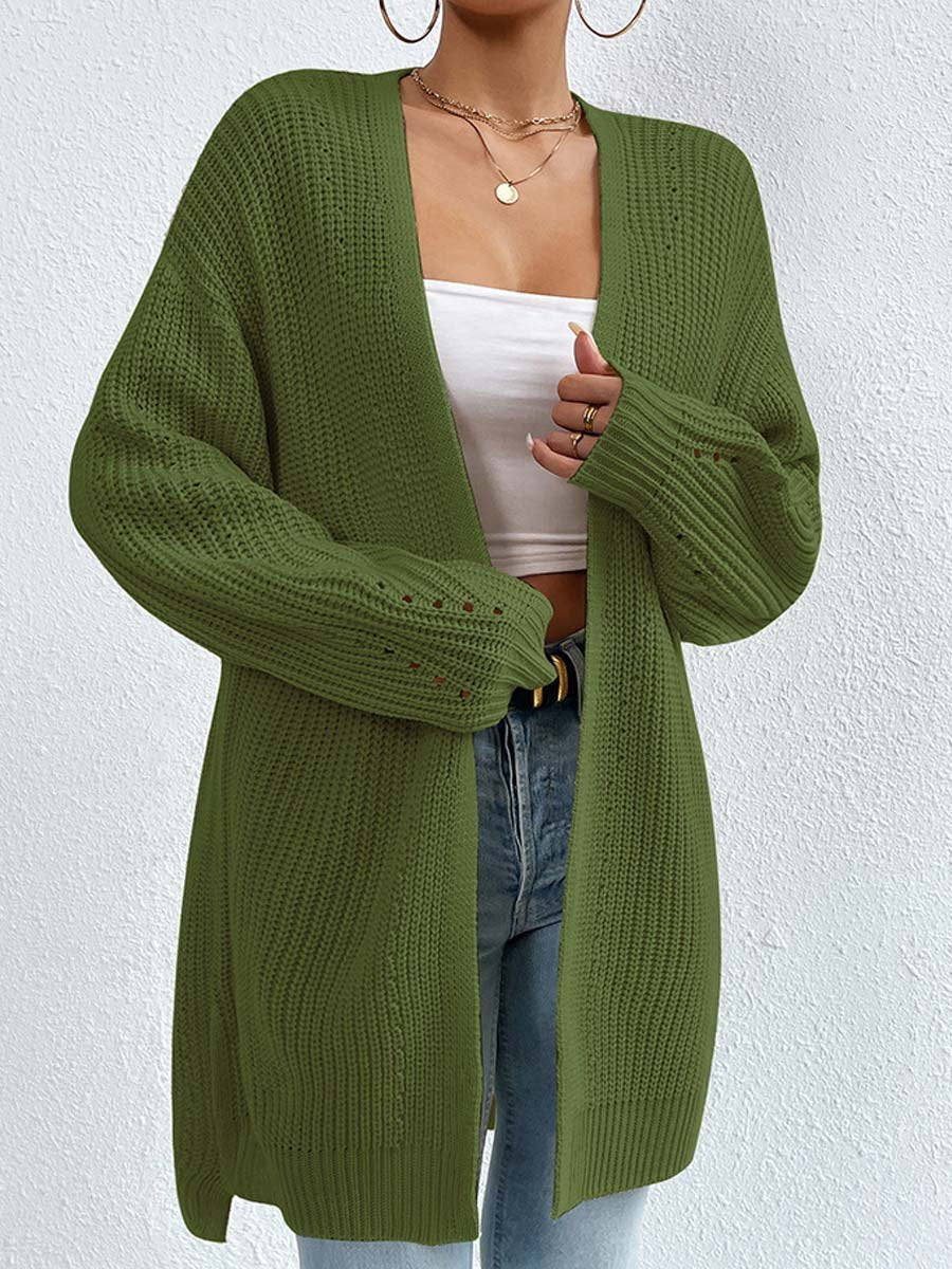 Cozy Cardigans | Loose Mid-Length V-Neck Cardigan Comfortable