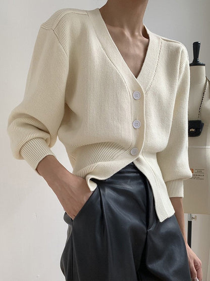 Women's Cardigan V-Neck Soft