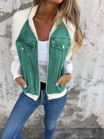 Fashionable YKK Jacket Casual V-Neck