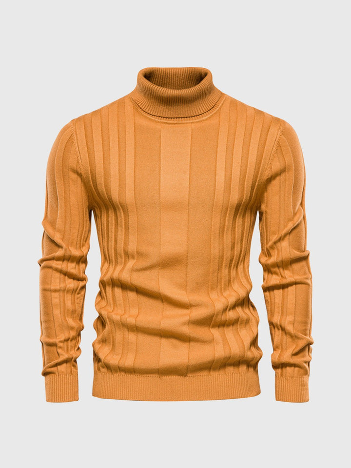 Striped Turtleneck Sweater for Men