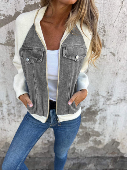 Fashionable YKK Jacket Casual V-Neck