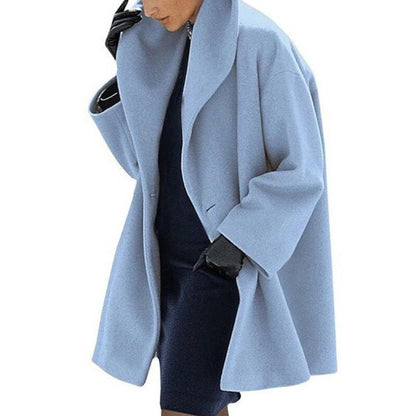 Elegant Women's Wool Coat Relaxed Fit