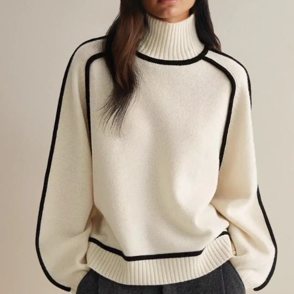 Women's High-Neck Long-Sleeve Sweater