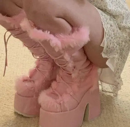 Women's Winter Snow Platform Boots
