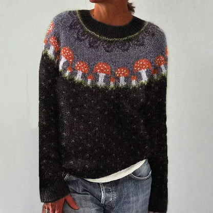 Weihnachtspullover Damen Rentier Motiv Festlich