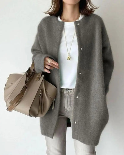 Herbst Cardigan Damen Wolle Warm