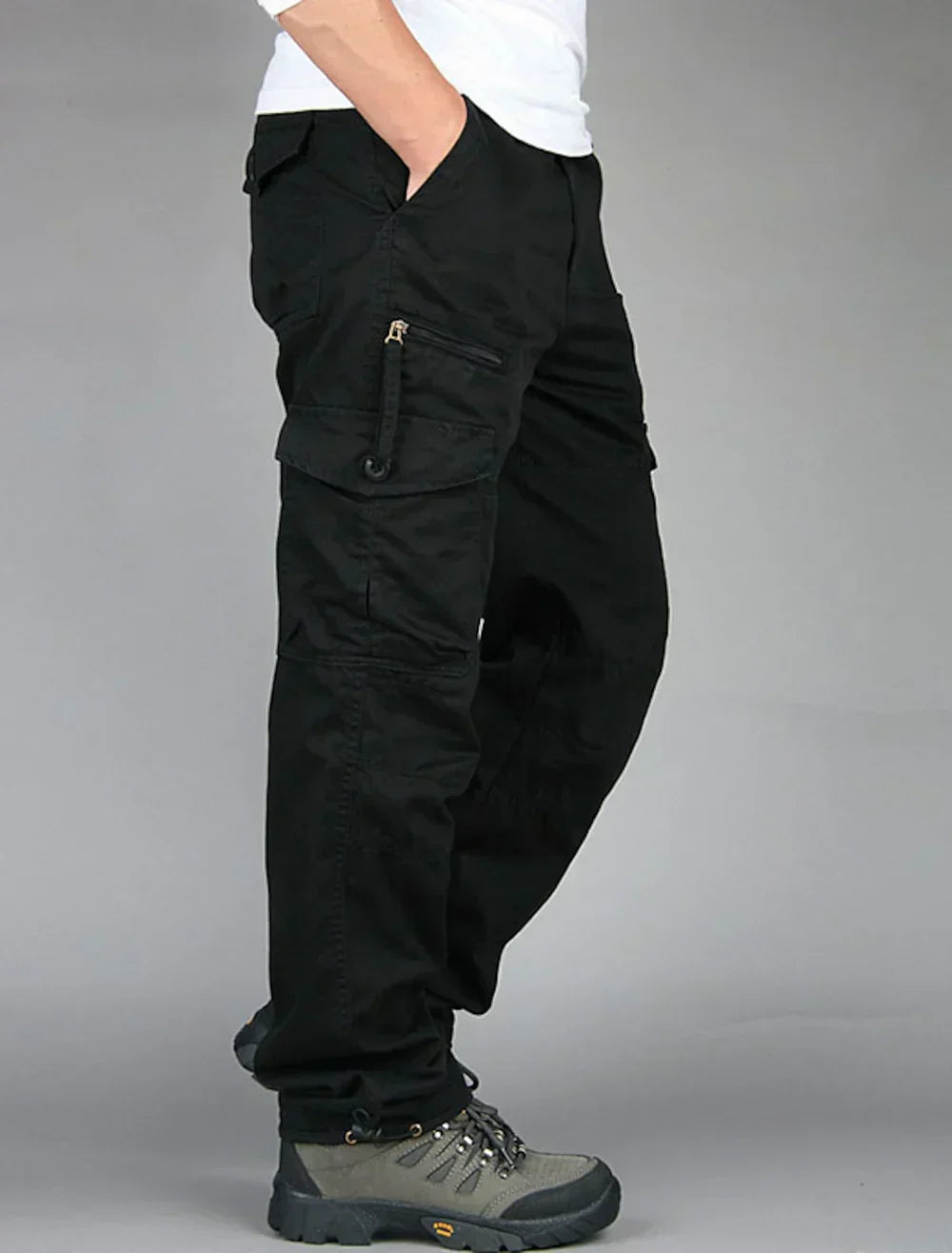 Herren Cargohose Bequem Vieltaschig