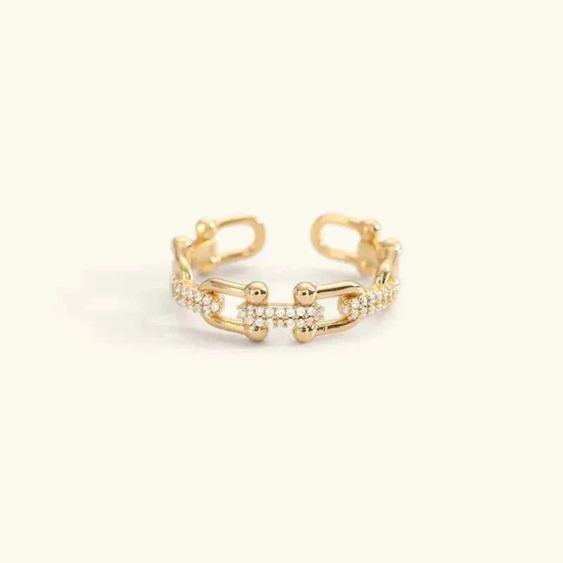 Goldener Halsketten Ring Schmuck - IdealeKleiden