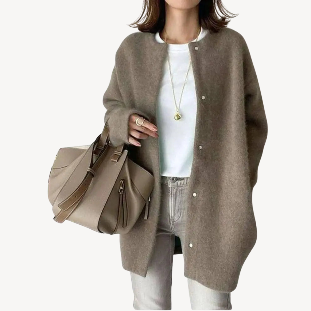 Elegant Women's Cardigan Wool Cardigan with Buttons