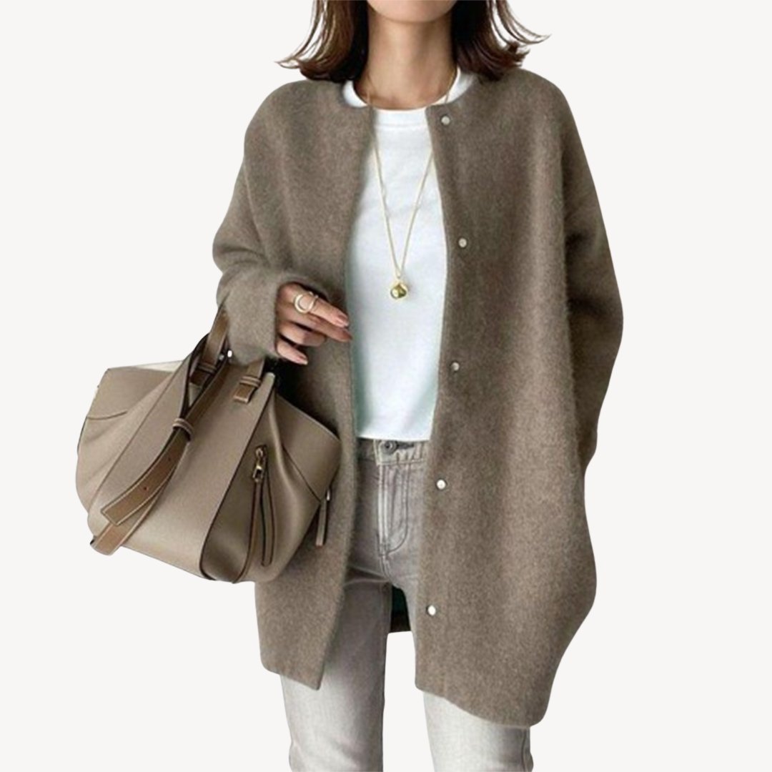 Women's Cardigan Button Placket Elegant