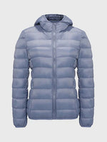 Warm Winter Jacket Padded with Hood and Zipper