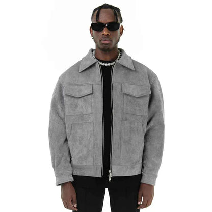 Herren Leder Bomberjacke Elegent - IdealeKleiden