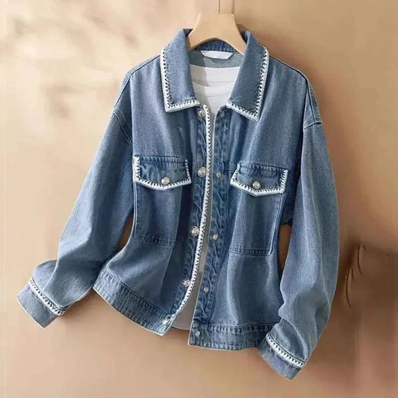 Stylische Damen Jeansjacke Trendy - IdealeKleiden