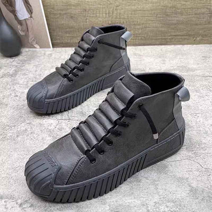 Elegant Men's Boots Leather Look