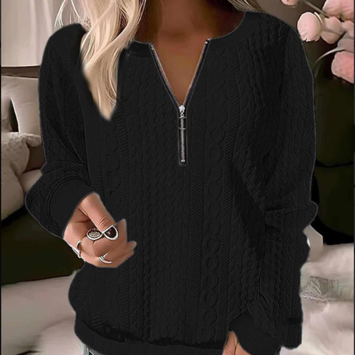 Cozy Knitted Round Neck Sweaters for Women