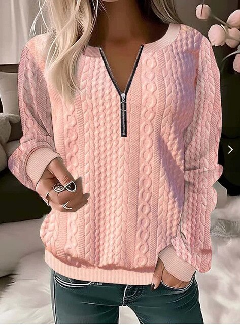 Cozy Knitted Round Neck Sweaters for Women