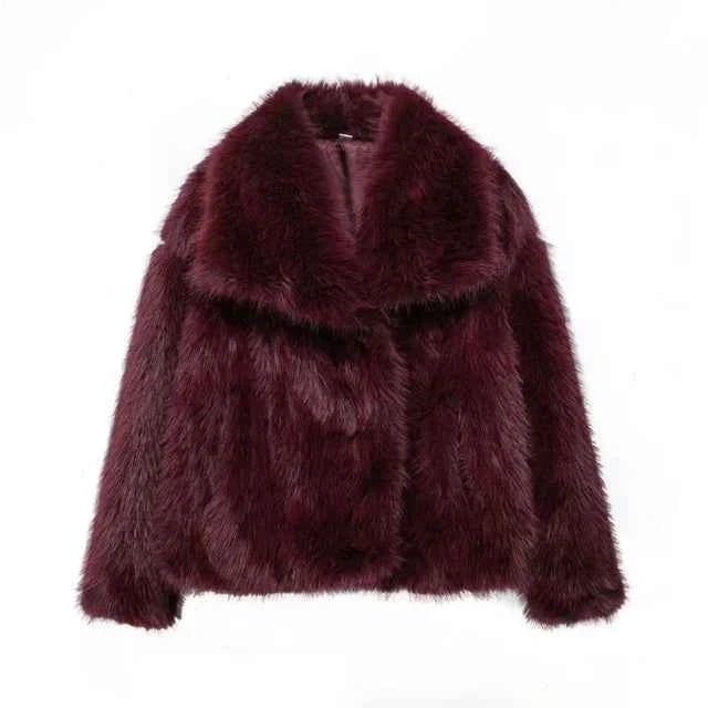 Faux Fur Winter Coat Elegance