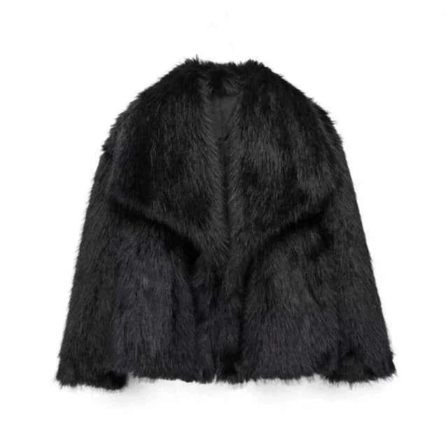 Faux Fur Winter Coat Elegance
