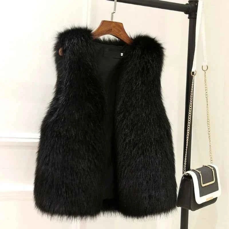 Women's Elegant Faux Fur Vest