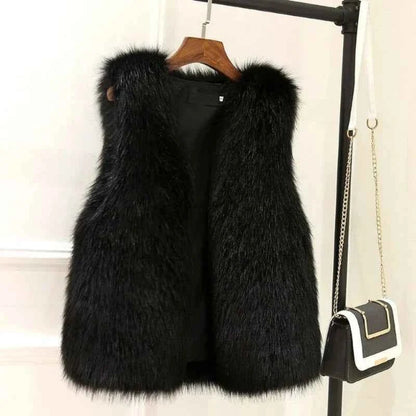 Women's Elegant Faux Fur Vest