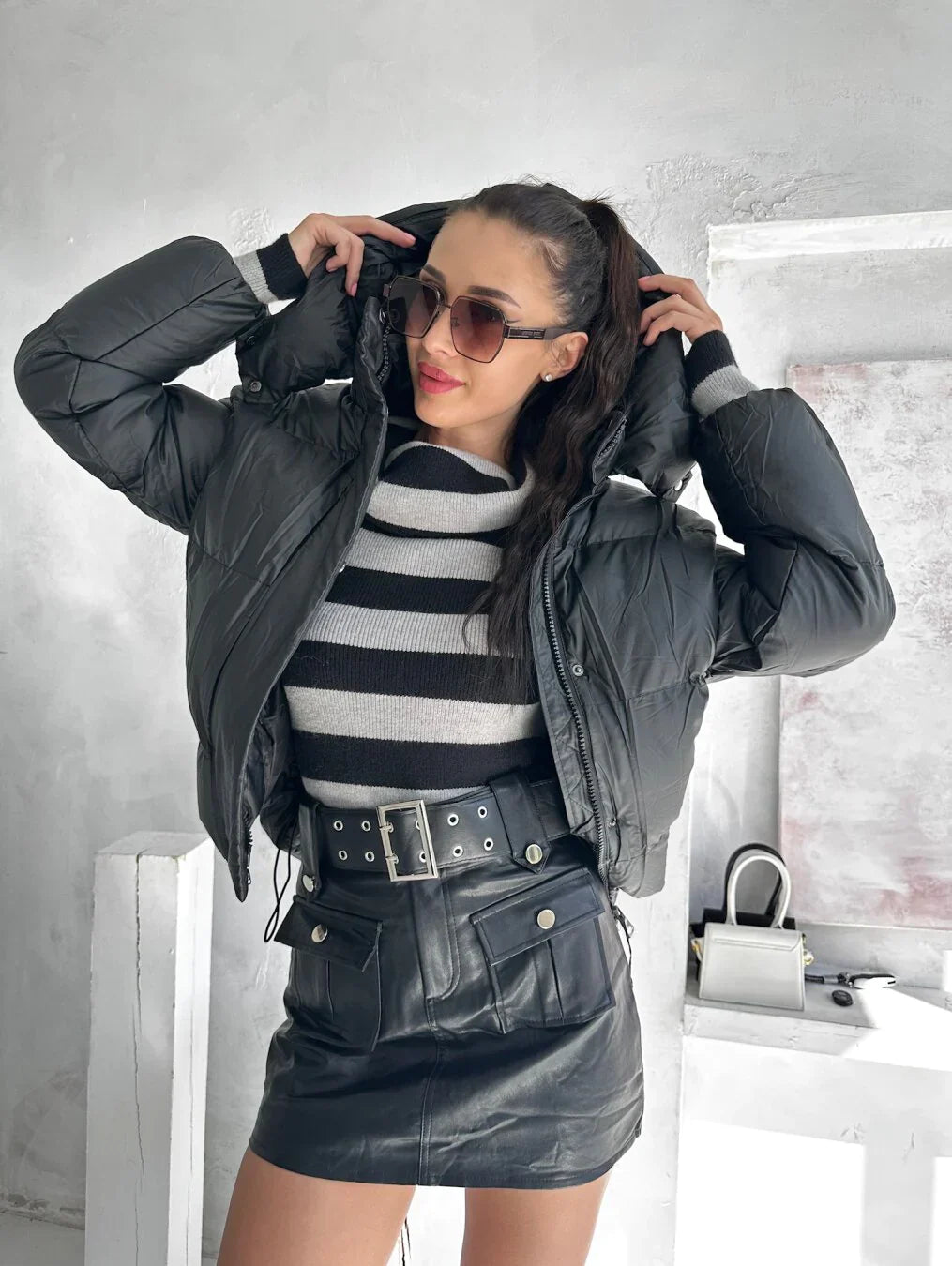 Modische Steppjacke Damen Elegant Design - IdealeKleiden