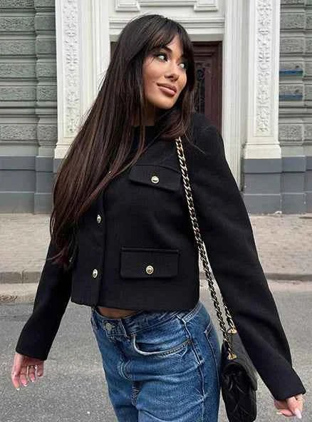 Classic leather jacket vintage look