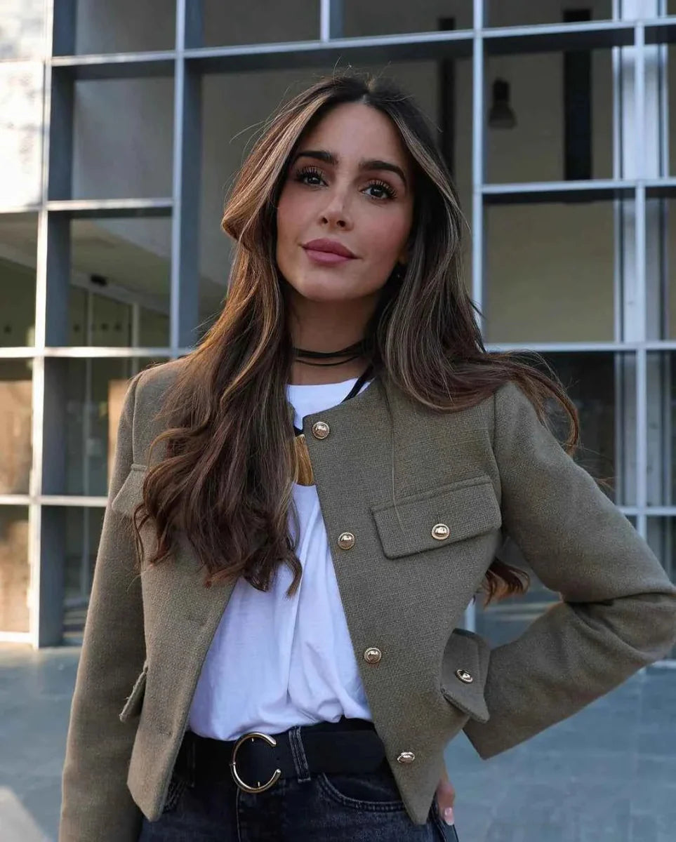 Classic leather jacket vintage look
