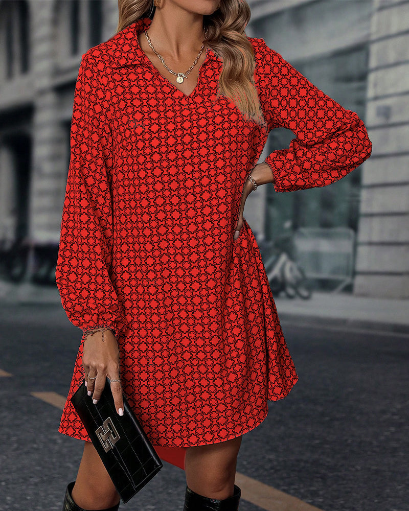 Stylish women's dress with print