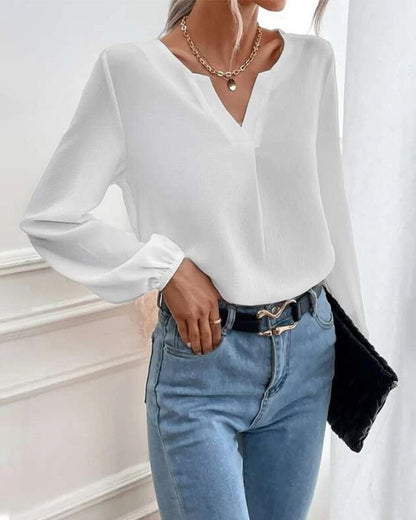 Elegant Women's Long-Sleeved Solid Color Dress
