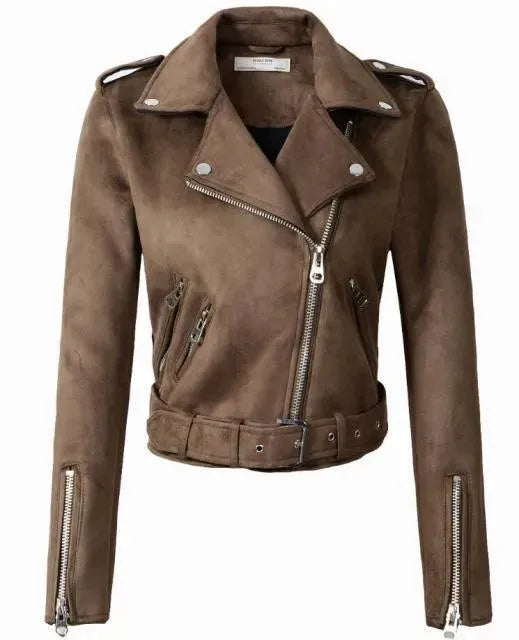 Women's Leather Biker Jacket