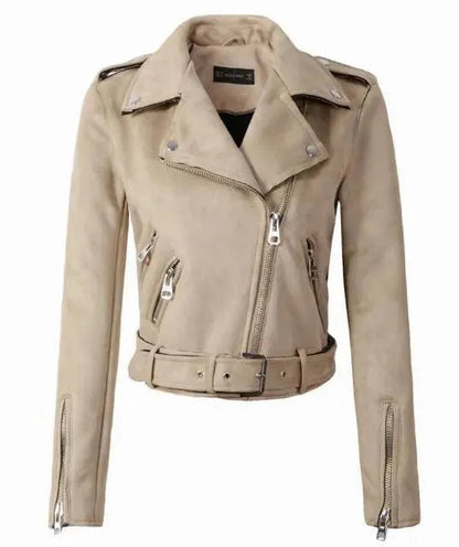Women's Leather Biker Jacket