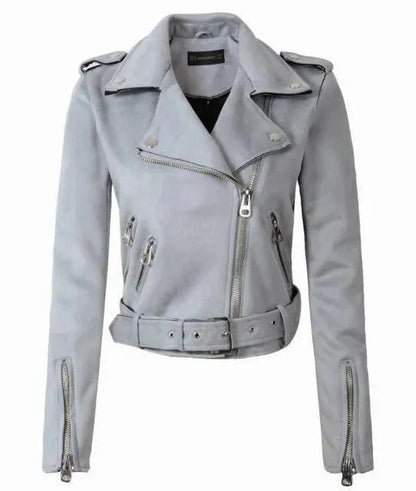 Women's Leather Biker Jacket
