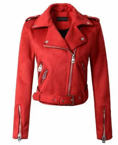 Women's Leather Biker Jacket