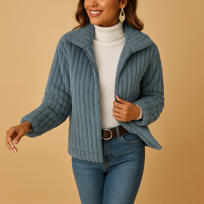 Women's Fleece Jacket Stand-Up Collar Warm Autumn Model