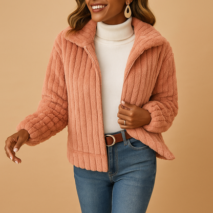 Women's Fleece Jacket Stand-Up Collar Warm Autumn Model