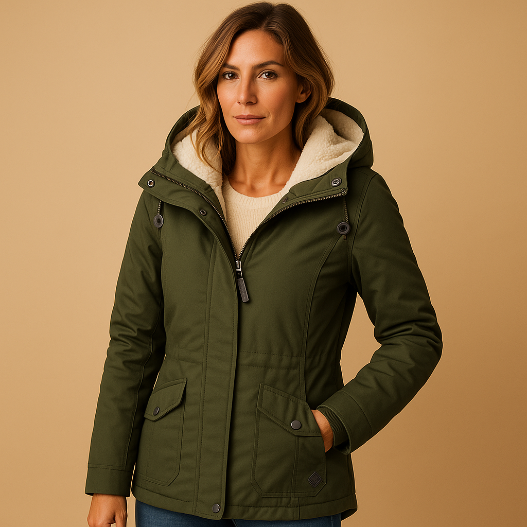 Stylish Women's Winter Jacket Hood Fashionable