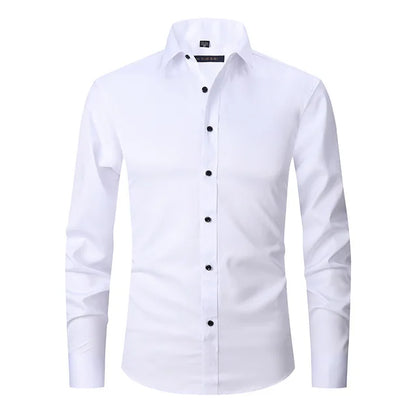 Herren Slim Fit Hemd Stretch Bügelfrei Modern - IdealeKleiden