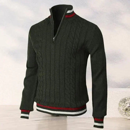 Men's Cable Knit Sweater Grey Classic