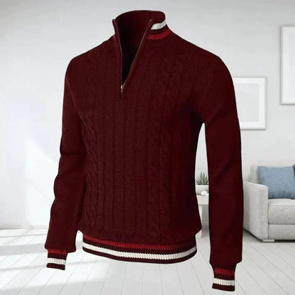 Men's Cable Knit Sweater Grey Classic