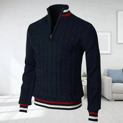 Men's Cable Knit Sweater Grey Classic