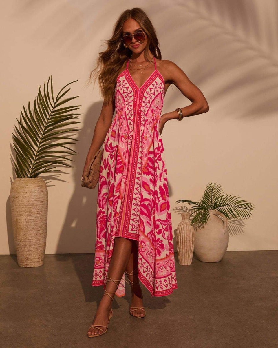 Summer Dress Boho Chic with Ruffle Hem