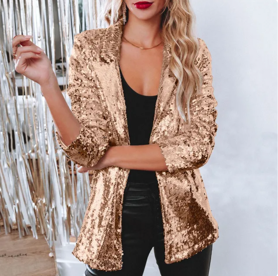 Women's Blazer Elegant Shimmer Effect
